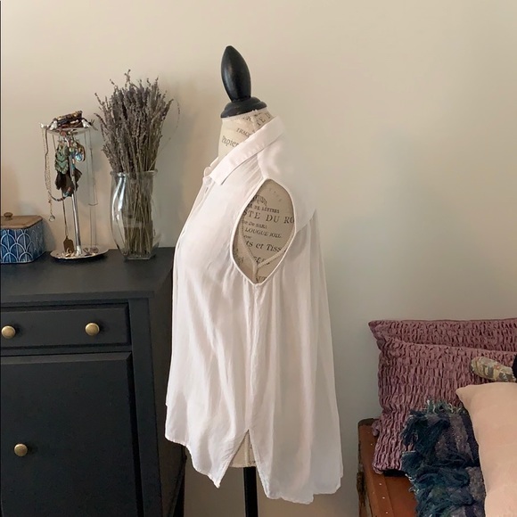 Cloth & Stone hi-lo sleeveless collared shirt - Picture 3 of 9